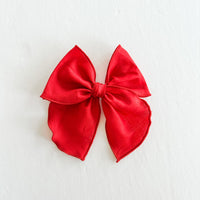 Red Fable Bow || Serged || Customizable