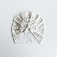 Beige Daisies Turban