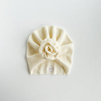 Ivory Waffle Turban