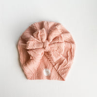 Rose Cableknit Turban