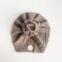 Cocoa Cableknit Turban