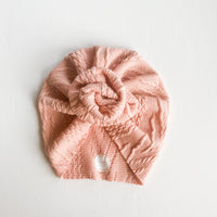 Rose Cableknit Turban
