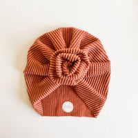 Rust Chunky Rib Turban