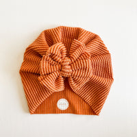 Orange Chunky Rib Turban