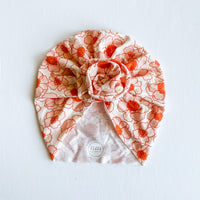 White Floral Turban