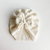 Ivory Cableknit Turban