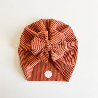 Rust Chunky Rib Turban