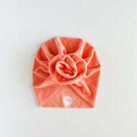 Tangerine Terry Cloth Turban