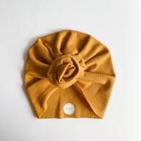 Mustard Thermal Waffle Turban
