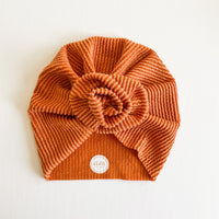 Orange Chunky Rib Turban