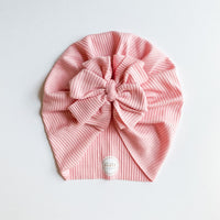 Light Pink Ribbed Turban