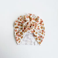 Rose + Rust Daisies Turban