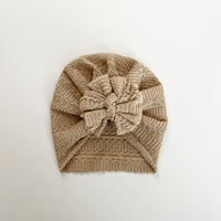 Tan Knit Turban