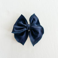 Navy Midi Fable Bow || Serged || Customizable