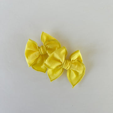 Yellow Mini Fable Bow Set || Serged