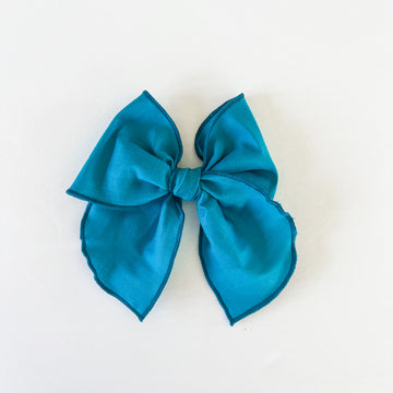 Bright Blue Fable Bow || Serged