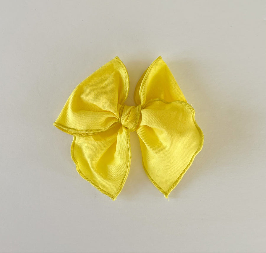 Yellow Midi Fable Bow || Serged