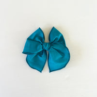 Bright Blue Midi Fable Bow || Serged