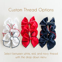 Red Fable Bow || Serged || Customizable