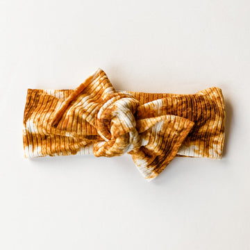 Orange Tie Dye Rib Headwrap