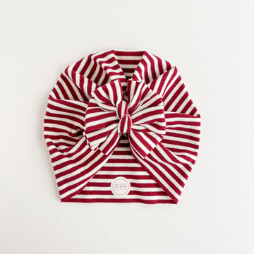 Cranberry Stripes Turban