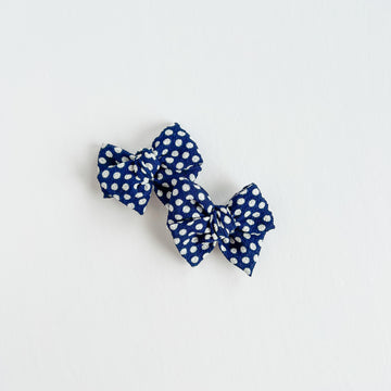 Blue Dots Mini Bow Set