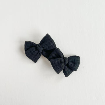 Black Gauze Mini Bow Set