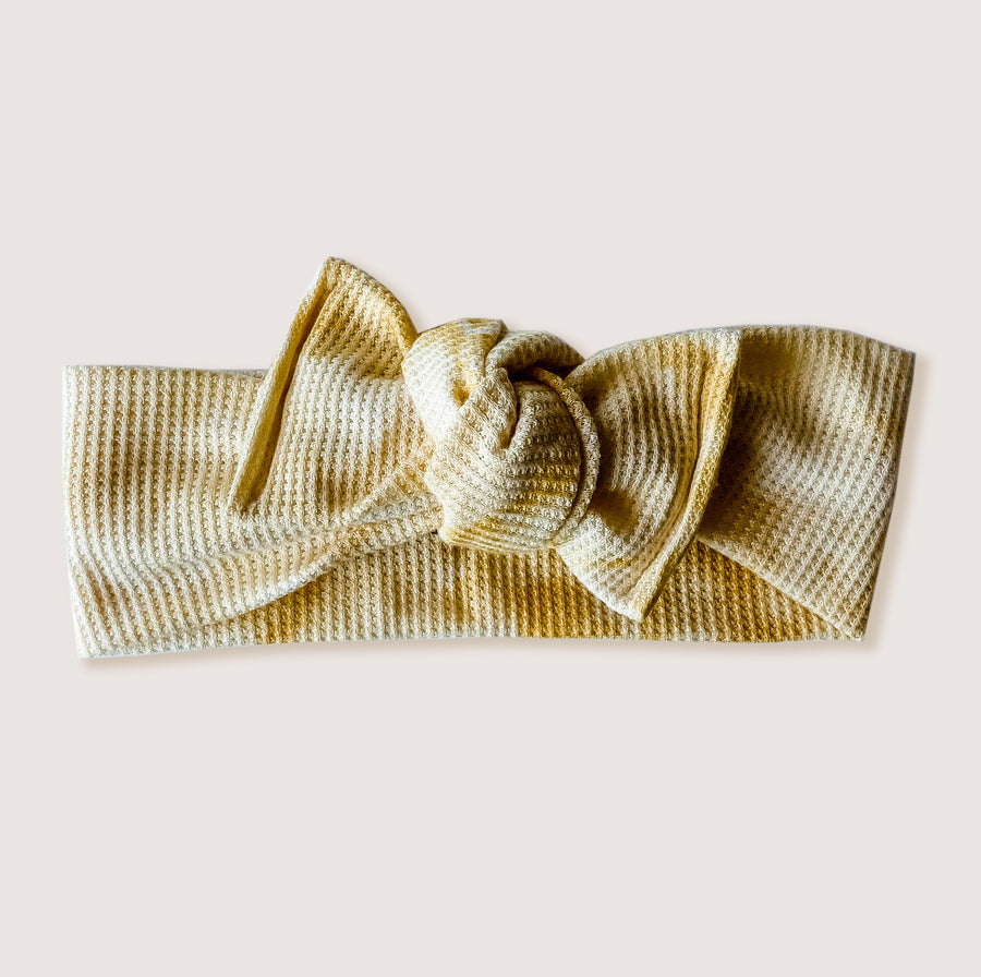 Yellow Waffle Tie Dye Headwrap