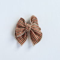 Houndstooth Midi Fable Bow || Serged