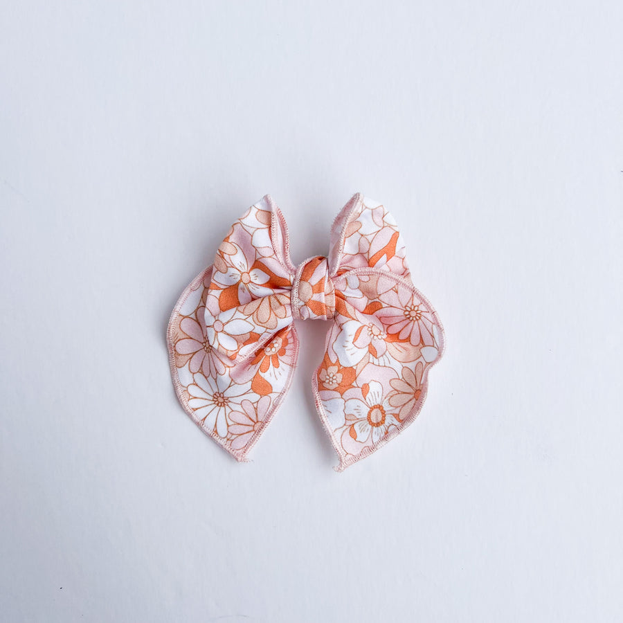 Tropical Floral Midi Fable Bow || Serged
