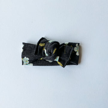 Black Floral Headwrap