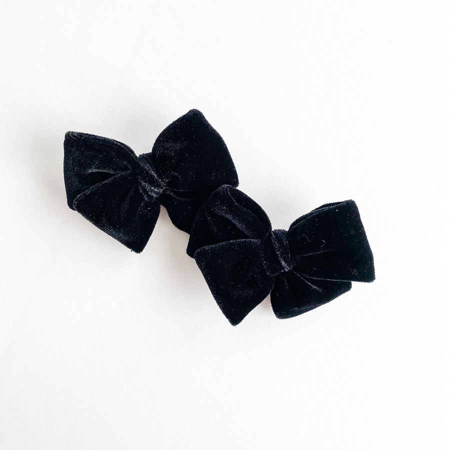 Black Velvet Mini Bow Set
