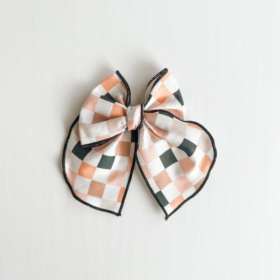 Halloween Checker Fable Bow || Serged