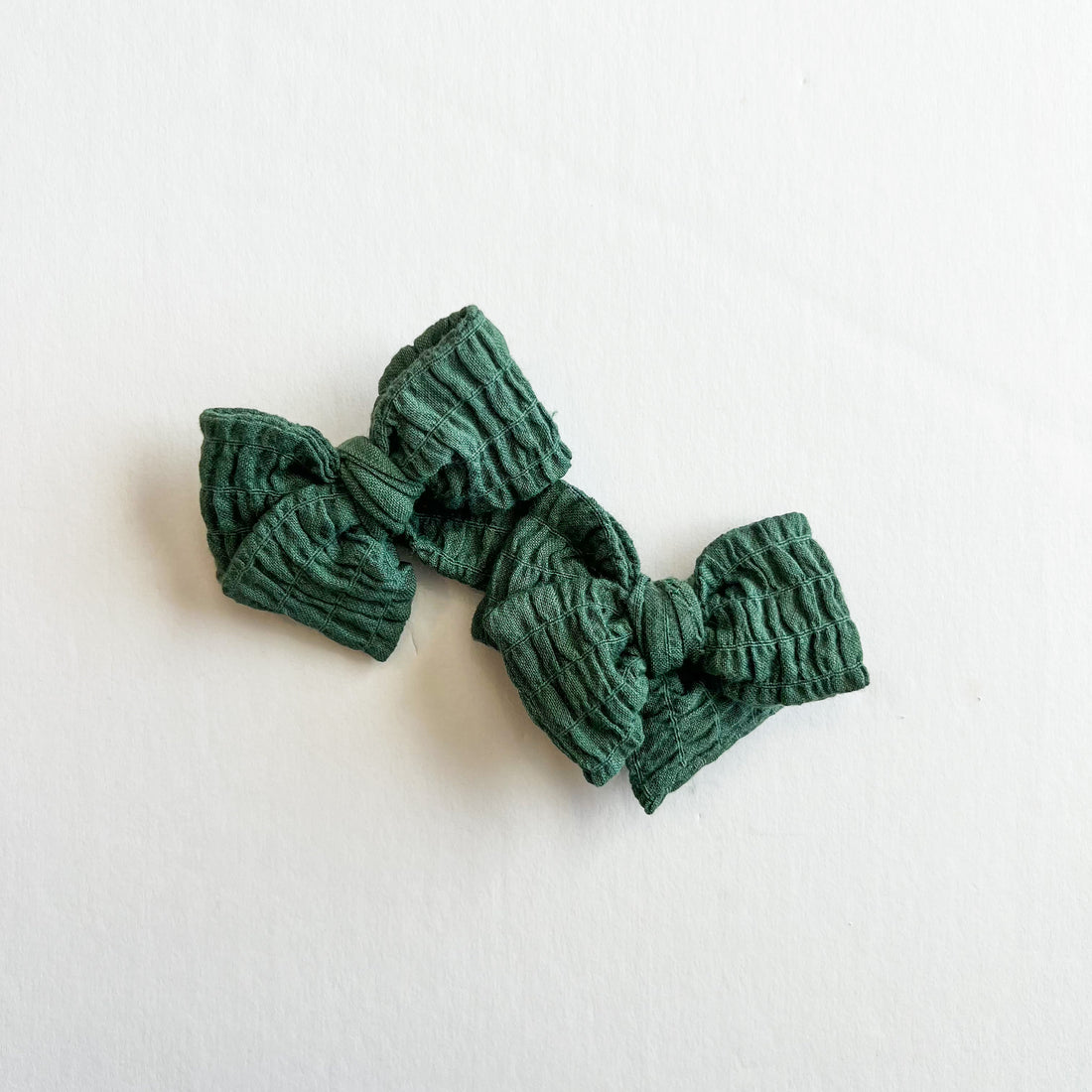Emerald Crinkle Gauze Mini Bow Set