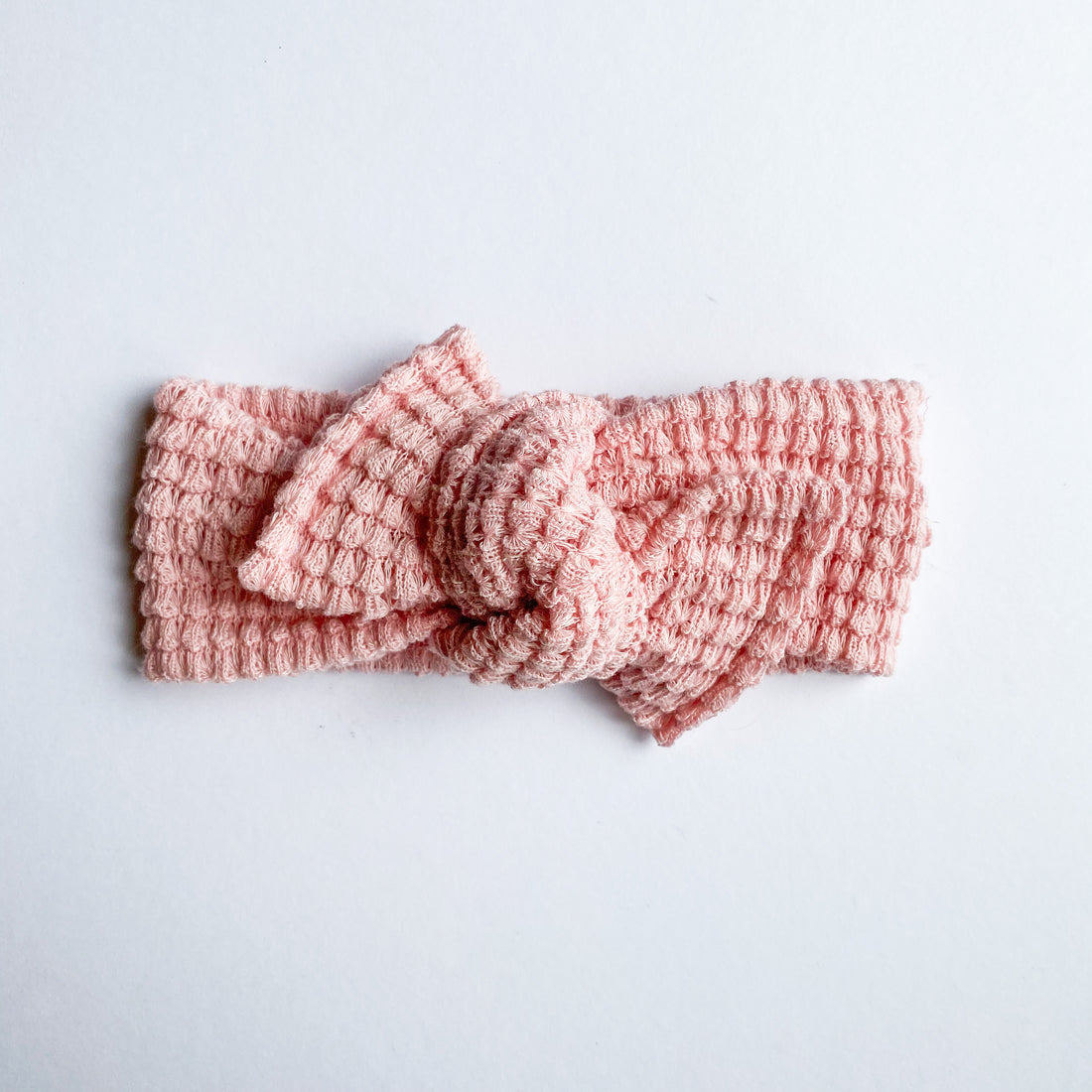 Pink Chunky Waffle Knit Headwrap