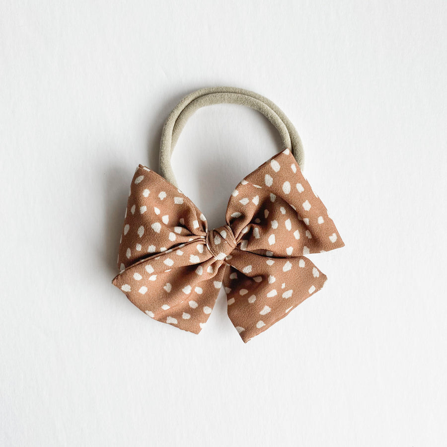 Brown Speckles Midi Bow